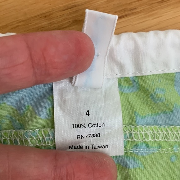 J. Crew Drawstring Pull-On Multicolor Neon Blue/ Neon Green Water/Swim Shorts - Picture 3 of 7